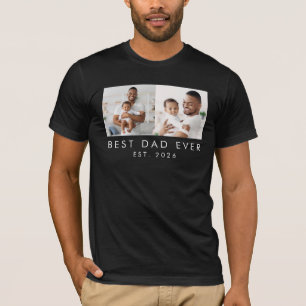 Camiseta Ano de Fundação 2 Fotos Melhor Pai de Todos os Tem