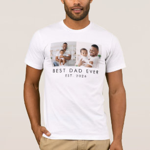 Camiseta Ano de Fundação 2 Fotos Melhor Pai do Mundo