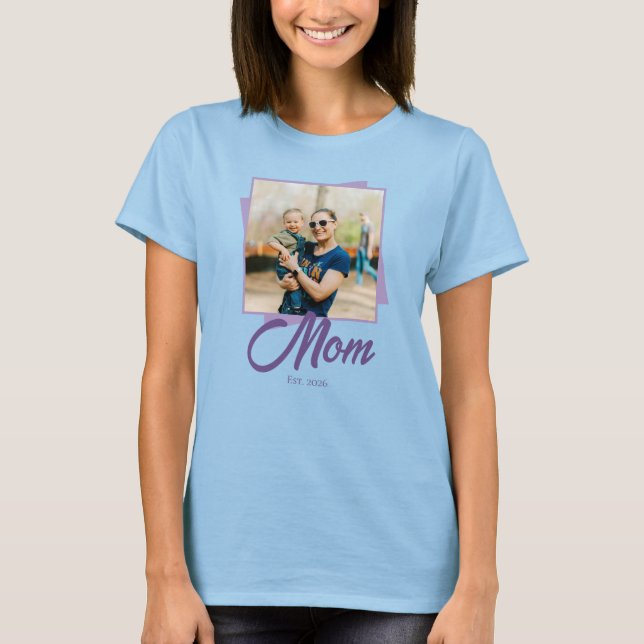 Camiseta Ano de Fundação da Mamãe com Foto (Frente)