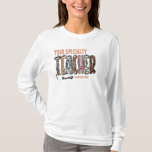 Camiseta Ano de Graduação em Especialidade de Professor Per