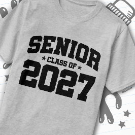 Camiseta Ano de Graduação Orgulho Escolar Turma de 2027