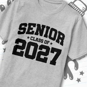 Camiseta Ano de Graduação Orgulho Escolar Turma de 2027