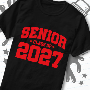 Camiseta Ano de Graduação Turma Vermelha do Ensino Médio de