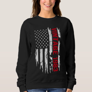 Camiseta Ano de nascimento da bandeira americana, 1983, par