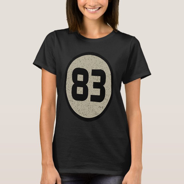 Camiseta Ano de Nascimento de 1983 Geek Retro Science Nerd  (Frente)
