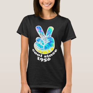 Camiseta Ano de Nascimento Legal Desde 1956 Tie Dye Peace