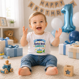 Camiseta Ano de Novato Personalizado Completo 1º Aniversári