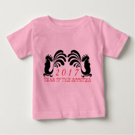 Camiseta Ano de Rooster Personalizado 2017: Tee Toddler Gir