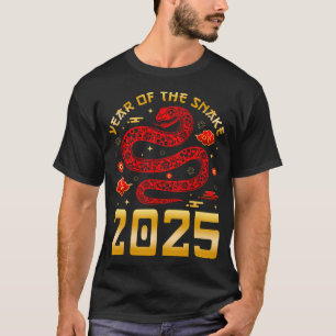 Camiseta Ano Do Ano De Cobra 2025 Zodiac Happy Chinese New 
