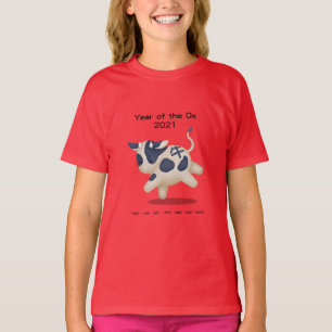 Camiseta Ano do Boi 2021 Animal do Zodíaco Fofo