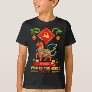Camiseta Ano do Cavalo 2026 Feliz Ano Novo Chinês 2026
