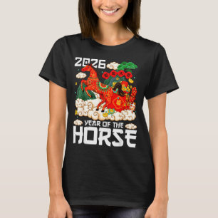 Camiseta Ano Do Cavalo 2026 Feliz Ano Novo Lunar Chinês
