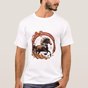 Camiseta Ano do Cavalo Chama, Presente do Zodíaco Lunar