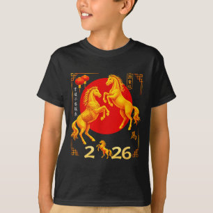 Camiseta Ano do Cavalo Chinês Feliz