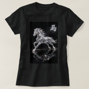 Camiseta Ano do Cavalo do Zodíaco Chinês Fu 0046459