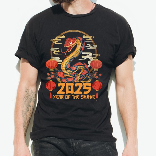 Camiseta Ano Do Cobra 2025 - Cobra Zodiac Chinês (Criador carregado)