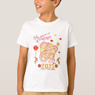 Camiseta Ano Do Cobra 2025 Feliz Ano Novo Chinês 2025