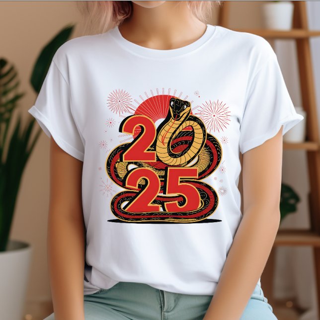 Camiseta Ano Do Cobra 2025 | Zodíaco chinês 2025 (Criador carregado)