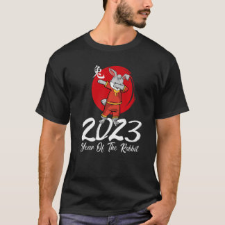 Camiseta Ano Do Coelho 2023: Homens De Decoração Chineses