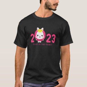 Camiseta Ano Do Coelho 2023 Zodiac Lunar Chinês Novo Y