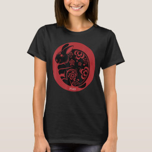 Camiseta Ano Do Coelho Chinês 2023 Homens E Mulheres