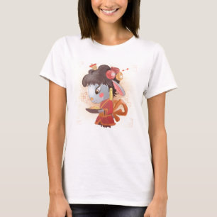 Camiseta Ano do Coelho da Aquarela, geisha