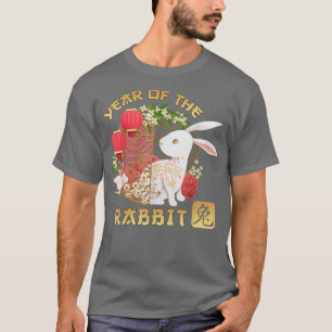 Camiseta Ano do Coelho Feliz Lunar Ano Novo 2023 T-Shi