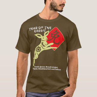 Camiseta Ano do Coelho Feliz Zodiac Chinês Novo Lunar