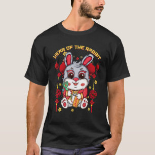 Camiseta Ano Do Coelho Tee Chinês Ano Novo 2023 Rabbi