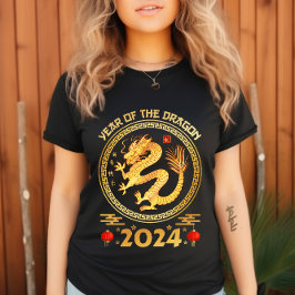 Camiseta Ano Do Dragão 2024 - Ano Novo Chinês 2024