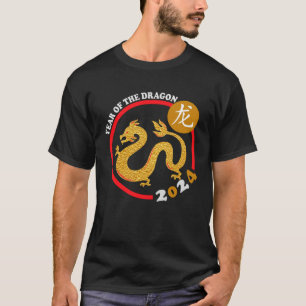 Camiseta Ano do Dragão 2024 Zodiac Lunar Chinês Novo Y