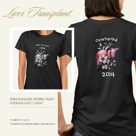 Camiseta Ano do Modelo/Transplante de Fígado Refor