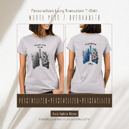 Camiseta Ano do Modelo/Transplante de Pulmão Refor