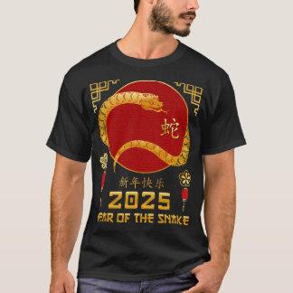 Camiseta Ano Do Novo Ano Lunar Em Cobra 2025