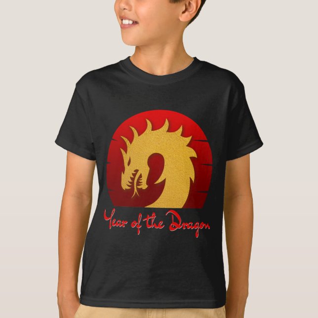 CAMISETA ANO DO OURO VERMELHO DO DRAGÃO (Frente)