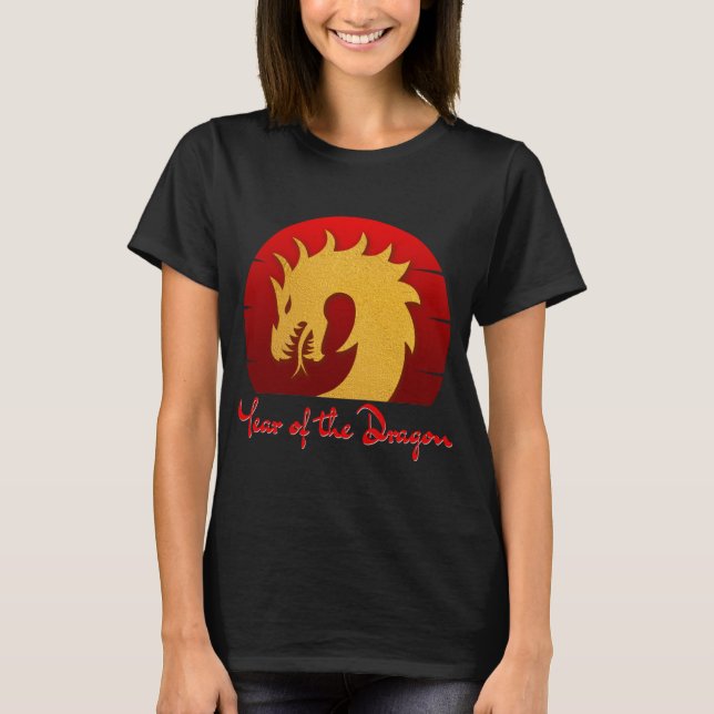 CAMISETA ANO DO OURO VERMELHO DO DRAGÃO (Frente)