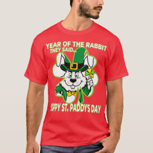 Camiseta Ano do Rabbit St Paddys Day