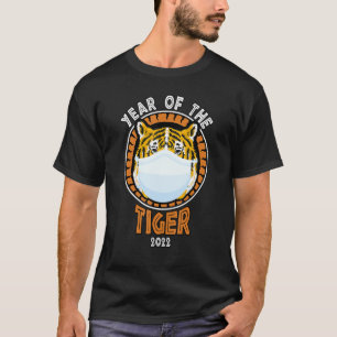 Camiseta Ano Do Tigre 2022 Vestindo Diversão Da Máscara