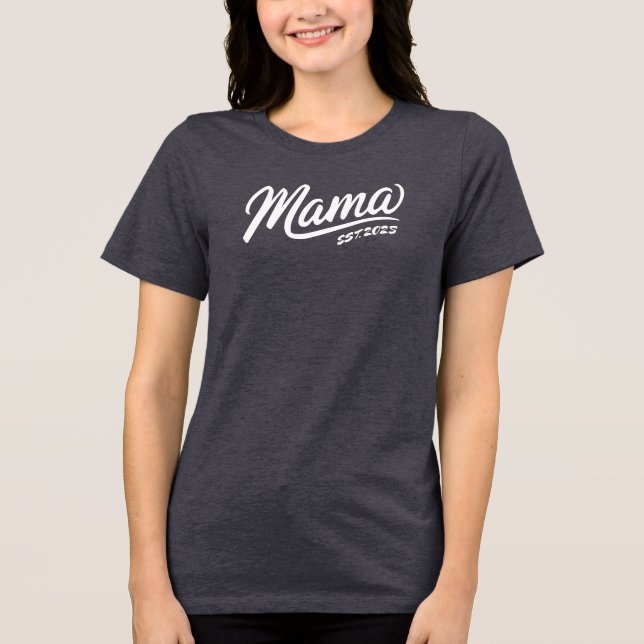 Camiseta Ano e Ano de Nascimento Personalizado. Mamãe Camis (Frente)
