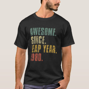 Camiseta Ano Leap Aniversário Incrível Desde Ano Leap 198