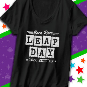 Camiseta Ano Leap Ano 1936 Nascer Rare 1936 Dia do Salto An