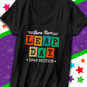 Camiseta Ano Leap Ano 1948 Nascer Rare 1948 Dia do Salto An