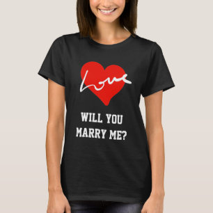 Camiseta Ano Leap Você Me Casado Vermelho Coração Preto