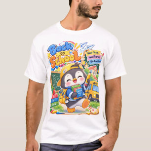 Camiseta Ano Letivo Kawaii Penguin