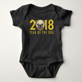 Camiseta Ano novo chinês 2018 anos do Pug do cão