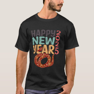 Camiseta Ano Novo Chinês 2025 Ano da Felicidade Cobra