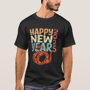 Camiseta Ano Novo Chinês 2025 Ano da Felicidade Cobra