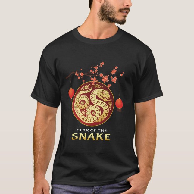 Camiseta Ano Novo Chinês 2025 Ano Do Cobra 2025 Mulheres (Frente)