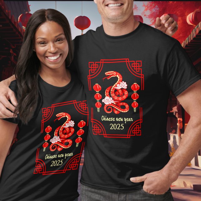 Camiseta Ano Novo Chinês 2025 Os Cantos Lanterna Cobra (Criador carregado)