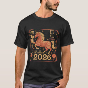 Camiseta Ano Novo Chinês 2026 Ano Do Horse 2026 Lunar